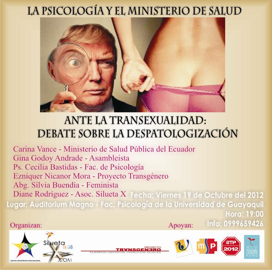 Evento ministerio y facultad de psicologia sobre despatologización de la Transexualidad