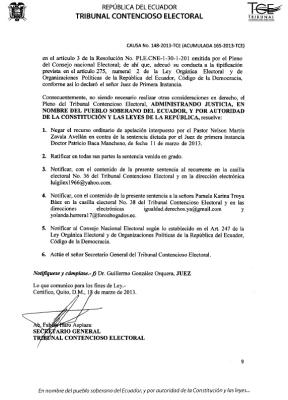 sentencia ratificada