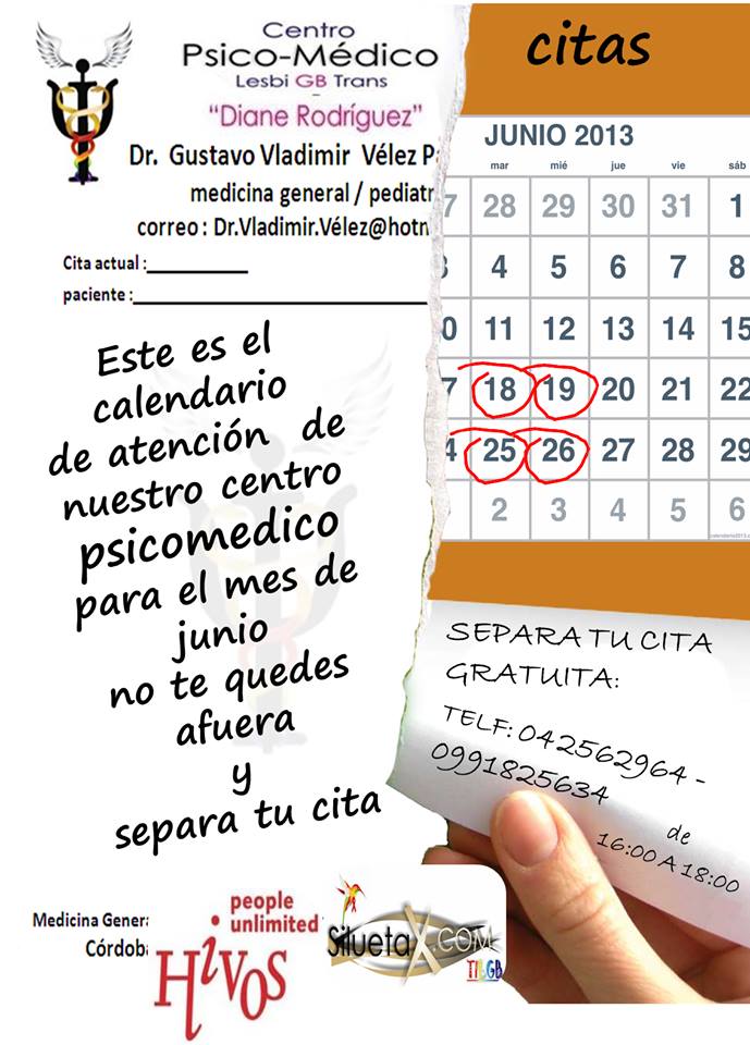 Separa citas en el primer psico-centro medico lesbi gb trans diane rodriguez de silueta x