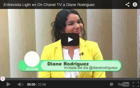 entrevista ligth en on chanel Tv a Diane Rodriguez de Silueta X