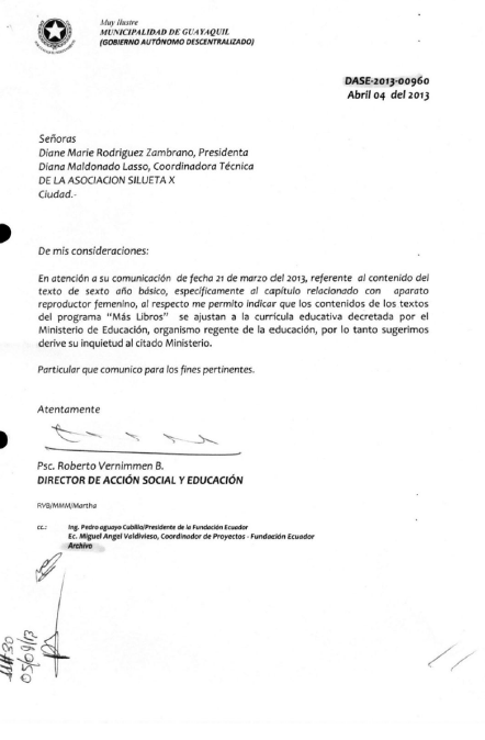 Respuesta del Municipio de Guayaquil - Silueta X - Diane Rodriguez (1)
