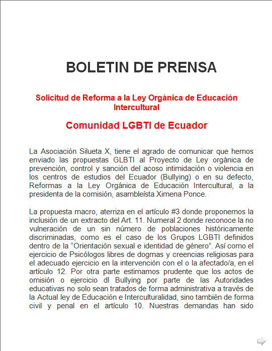 solicitud de reforma a la ley organica de educacion intercultural.-Siluetax.DianeRodriguez