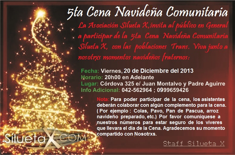 Cena Comunitaria Navideña Silueta X 2013