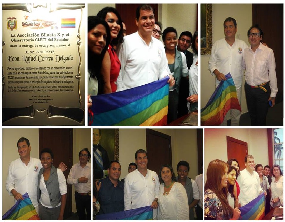 Histórica reunión en Ecuador entre el colectivo LGBTI y el Presidente Rafael Correa.-Siluetax-DianeRodriguez