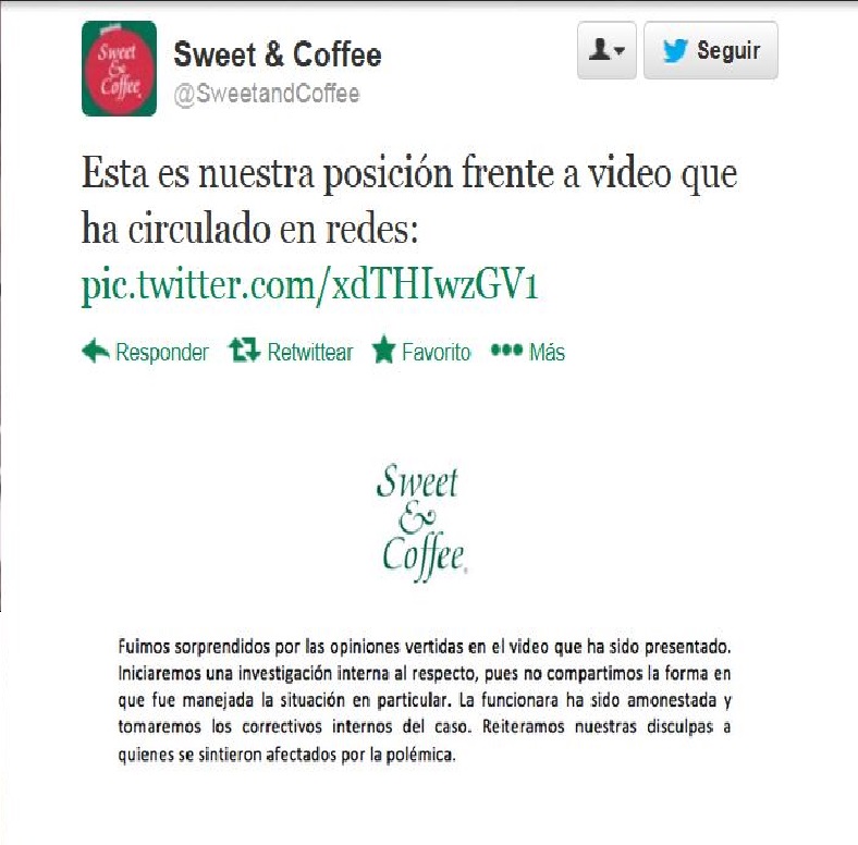 Sweet & Coffee iniciará investigaciones por supuesto discrimen a transgéneros.-SiluetaX-DianeRodriguez