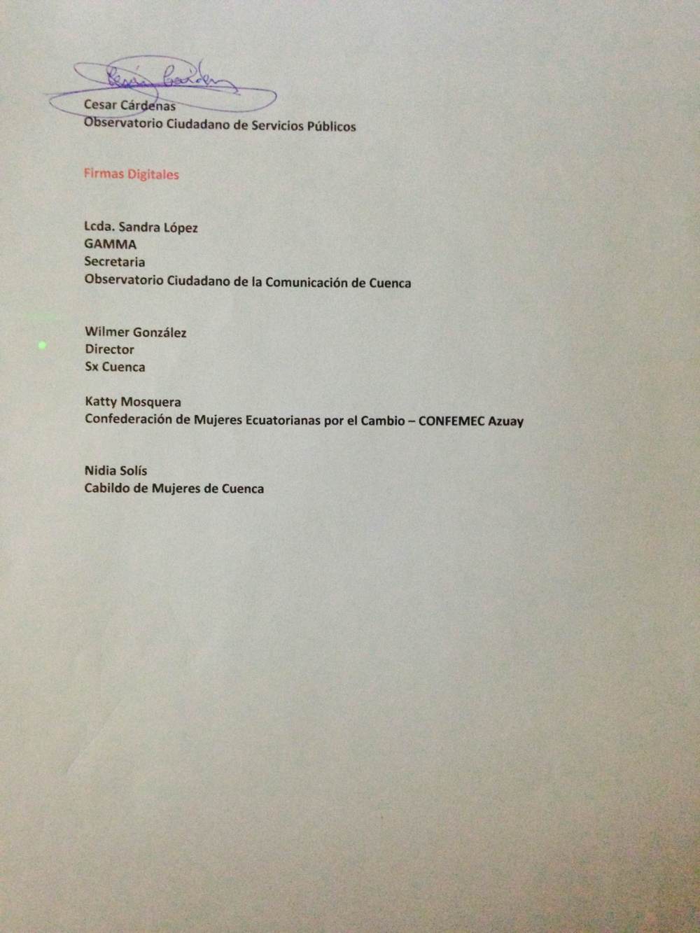 Acta de reunión - Plataforma de los derechos humanos para vigilar a los programas comicos 2