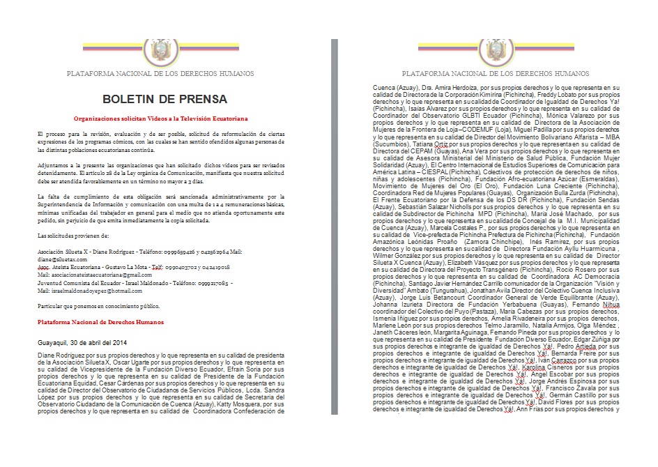 Plataforma Nacional de Derechos Humanos