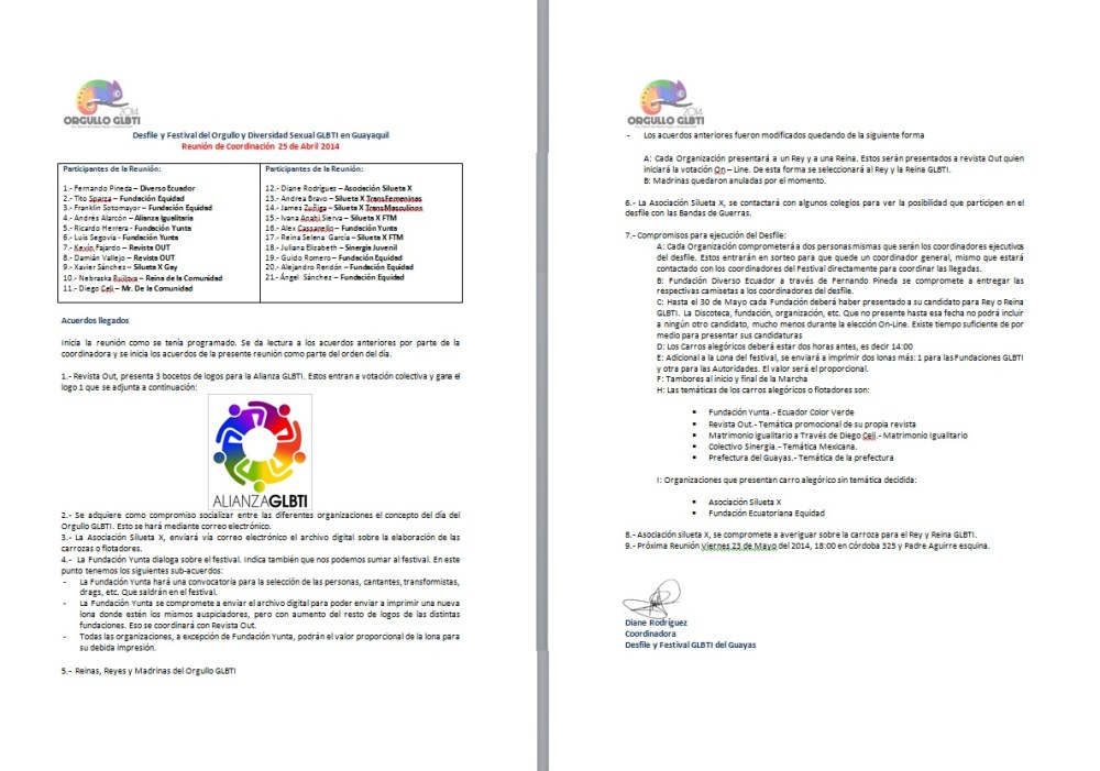 2da reunión Orgullo GLBTI