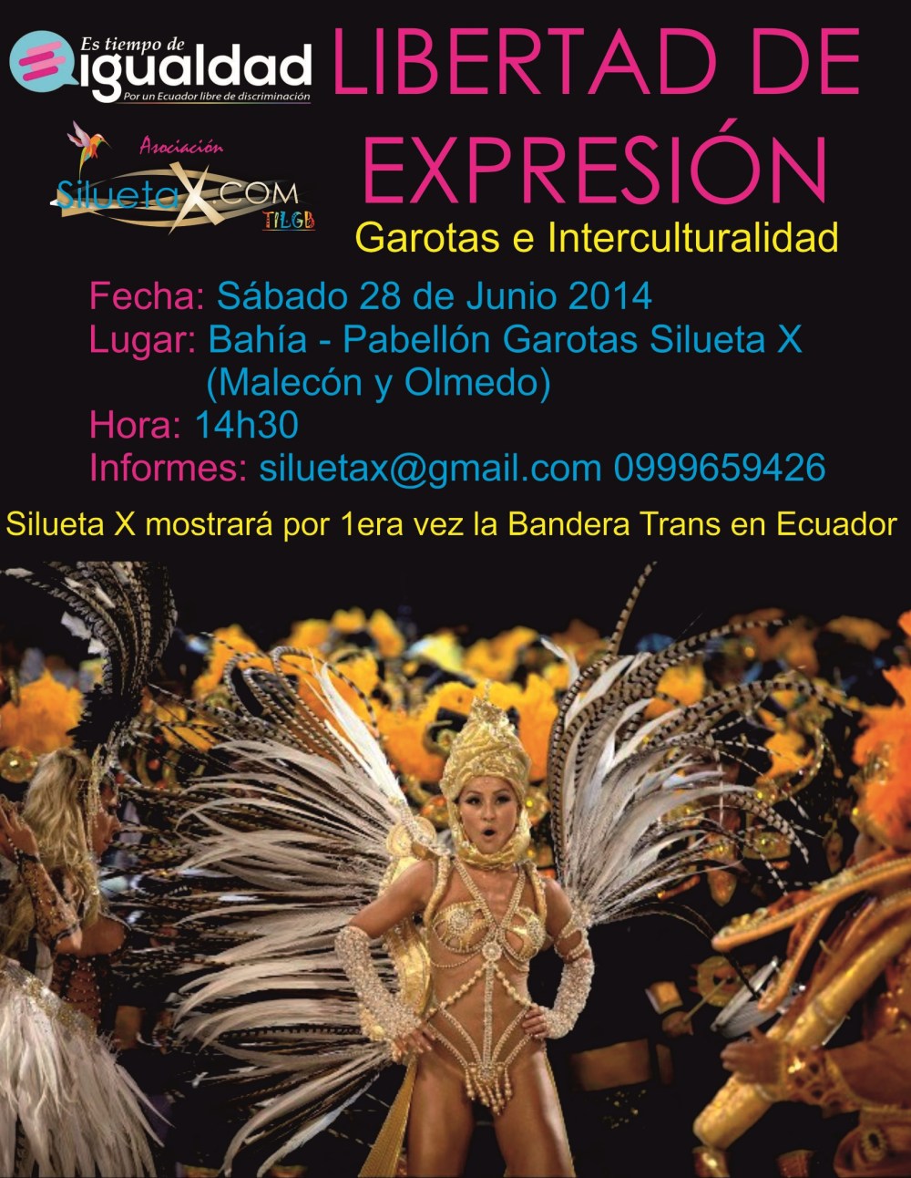 Libertad de Expresión Silueta X en Orgullo GLBTI 2014