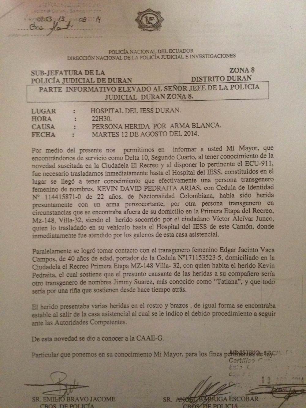 Documentos de denuncia de androgina presentada en Silueta X (2)