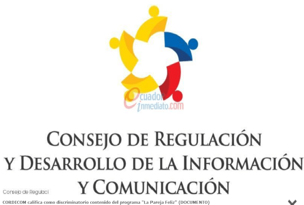 CORDICOM califica como discriminatorio contenido del programa La Pareja Feliz