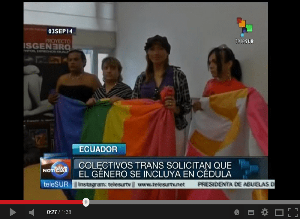 Ecuador colectivos trans piden incluir género en cédula de identidad-SiluetaX