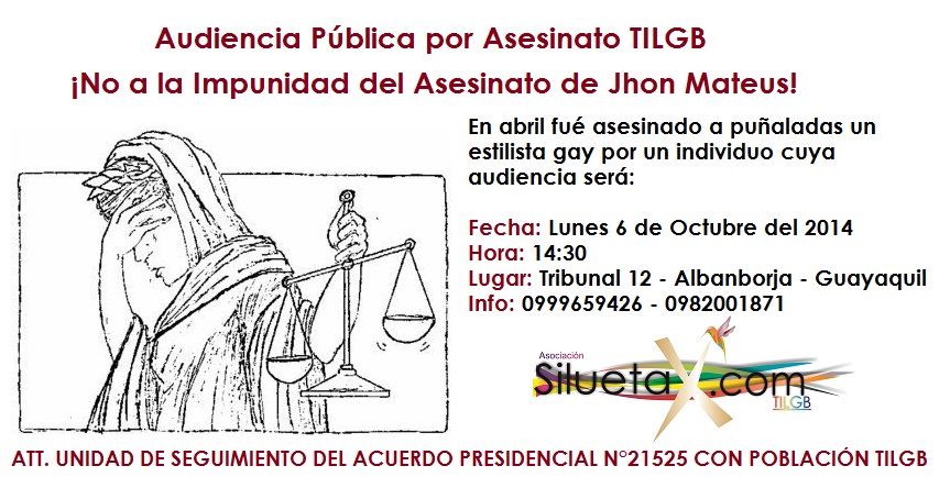 Audiencia Pública por el Asesinato de Jhon Orlando Jimenez Mateus - Acuerdos presidenciales a traves de la unidad de Seguimiento de la Asociación Silueta X