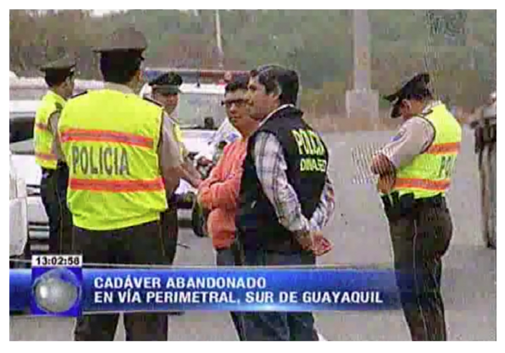 Cadáver abandonado en vía perimetral, sur de Guayaquil.