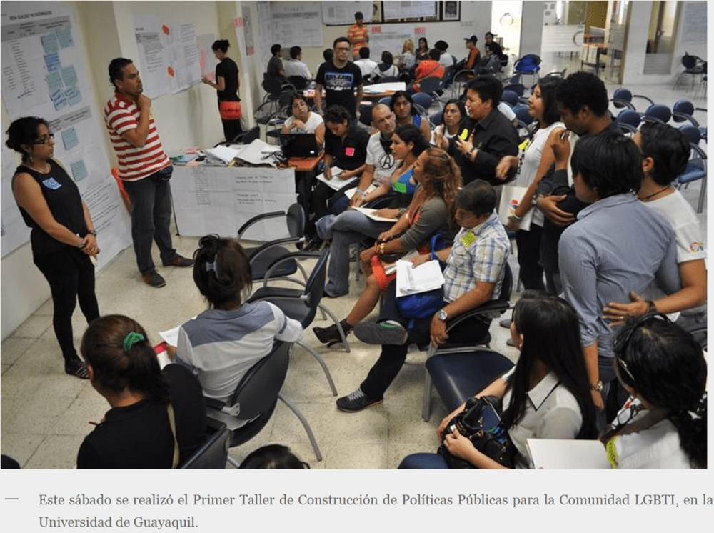 Guayaquil acoge Primer Taller de Construcción de Políticas Públicas para la Comunidad LGBTI-DianeRodriguez
