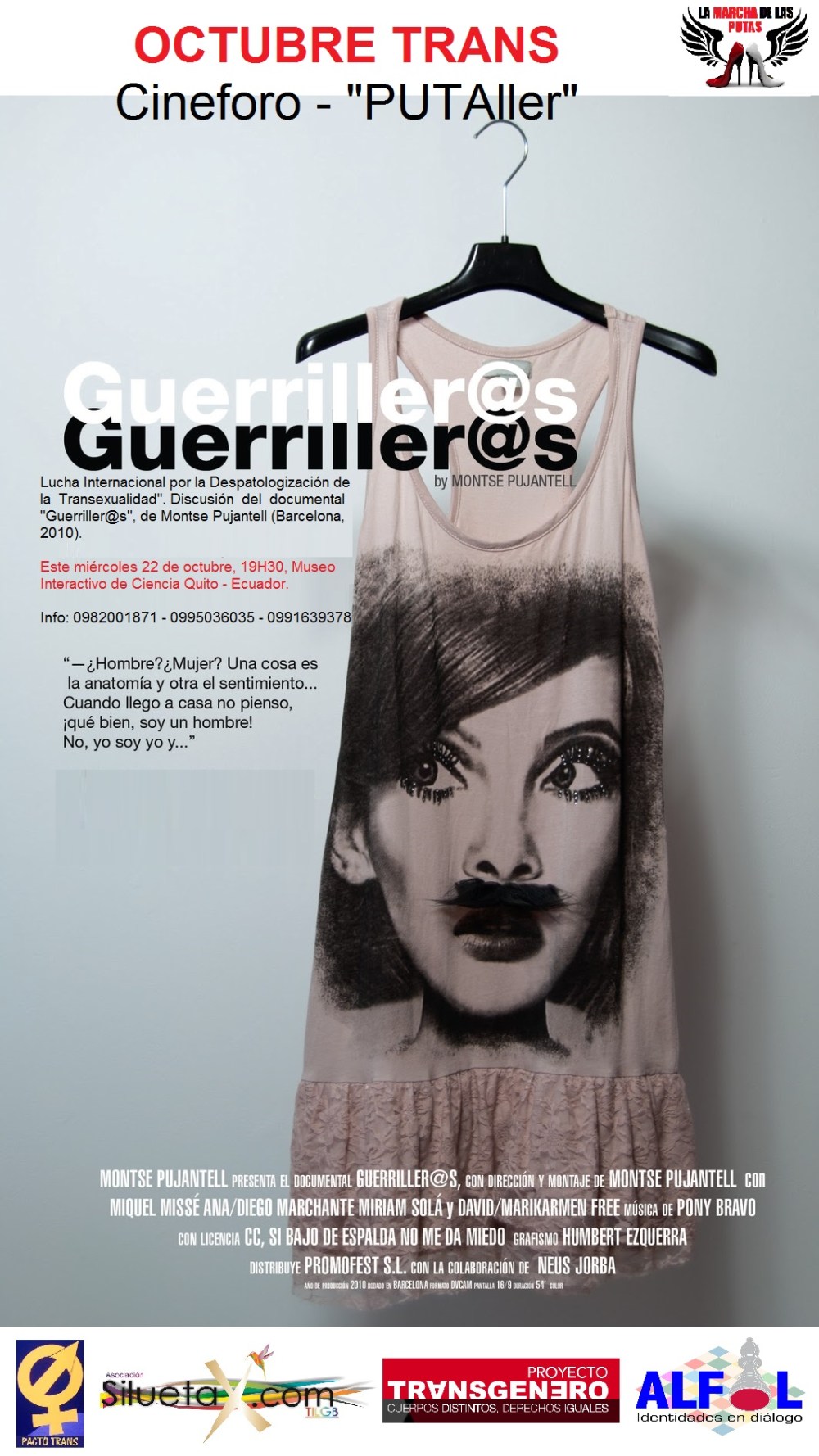 Octubre Trans Ecuador - Documental Gerriller@s - Silueta X - Alfil - Proyecto Transgénero