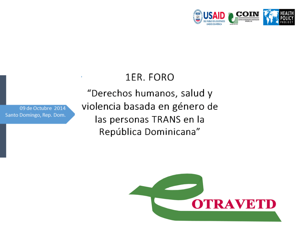 Primer foro de derechos humanos, salud y violencia basada en género de las personas trans en república dominicana