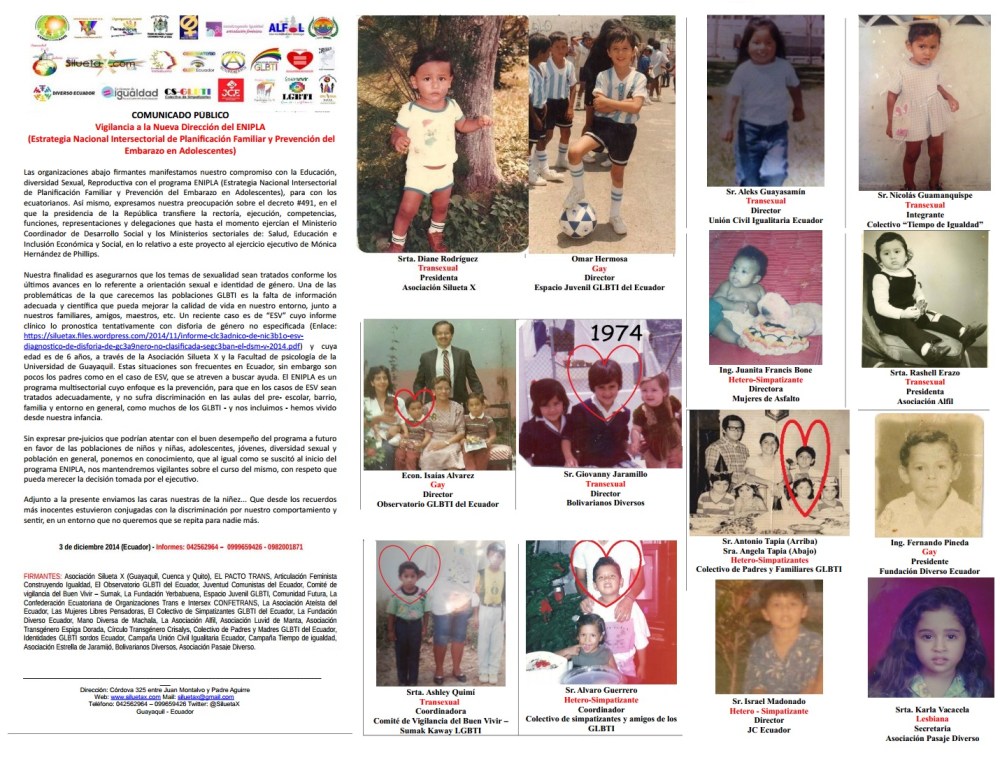 GLBTI vigilaremos a la Nueva Dirección del ENIPLA