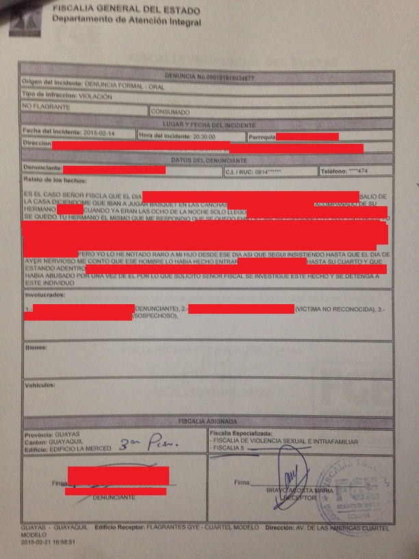 Denuncia Violan a niño en Guayaquil 2015 Asociación Silueta X (4)