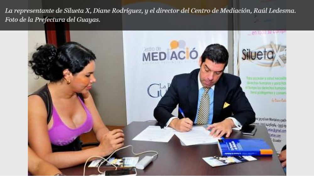Prefectura del Guayas y Silueta X firman convenio para centro de mediación-SiluetaX-DianeRodriguez