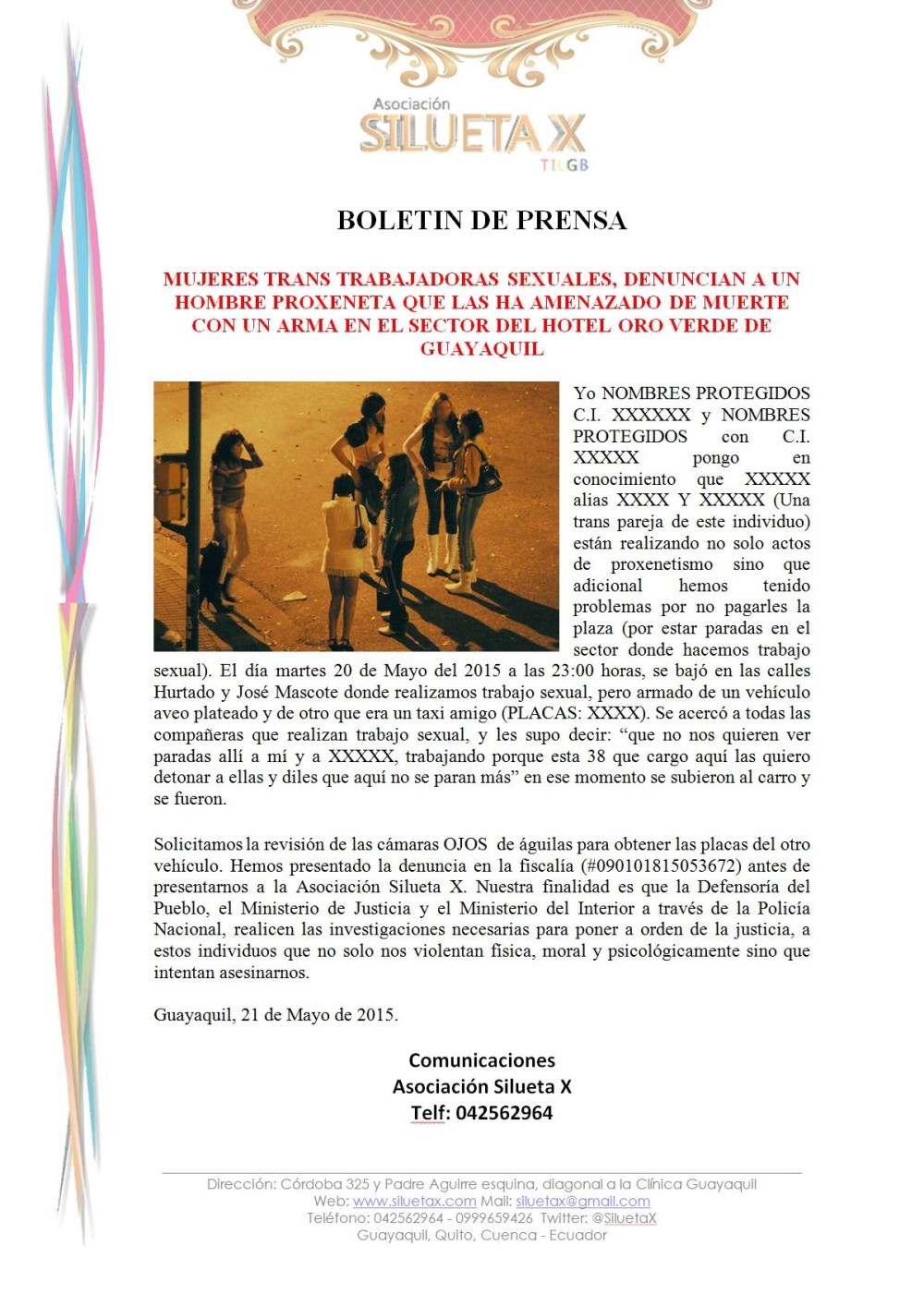 Trans denuncian a proxeneta del hotel oro verde de Guayaquil