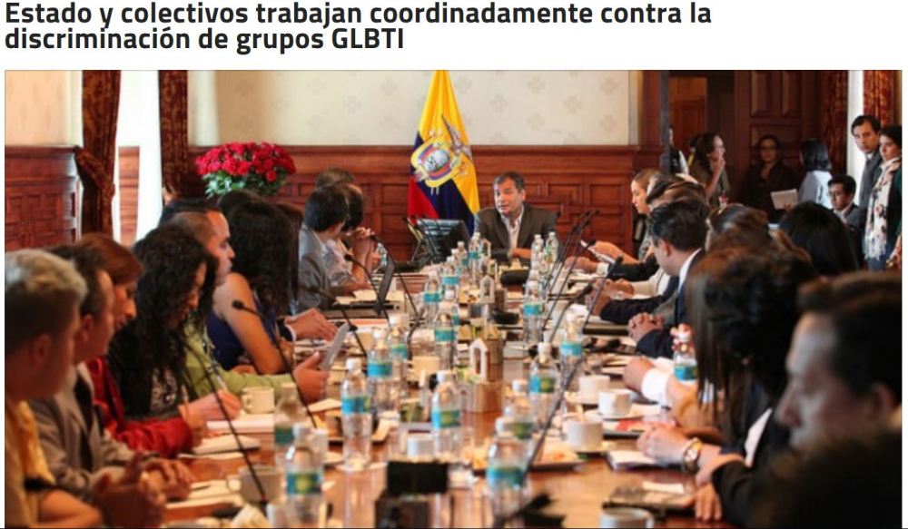 Estado y colectivos trabajan coordinadamente contra la discriminación de grupos GLBTI - Siluetax