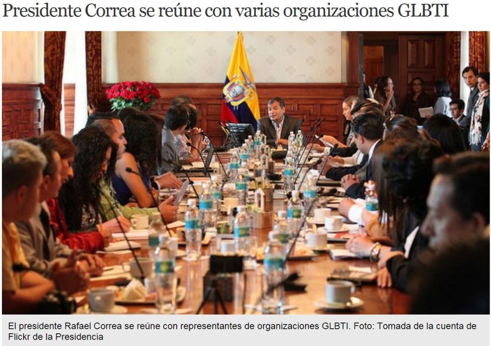 Presidente Correa se reúne con varias organizaciones GLBTI- SiluetaX