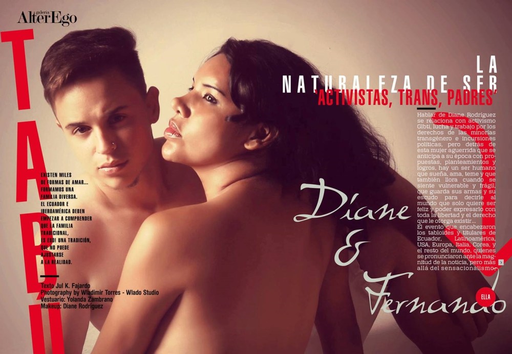Diane Rodríguez y Fernando Machado primer hombre embarazado transexual - Alter-Ego - Revista Out