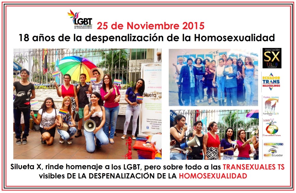 18 años de la despenalización de la Homosexualidad en Ecuador - Asociación Silueta X