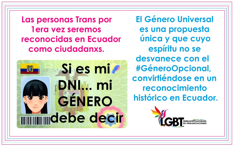 Si es mi DNI mi género debe decir