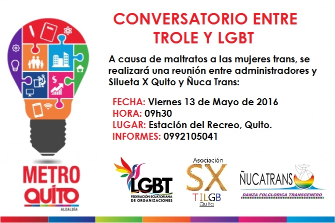 Reunión LGBT Silueta X y Metro de Quito