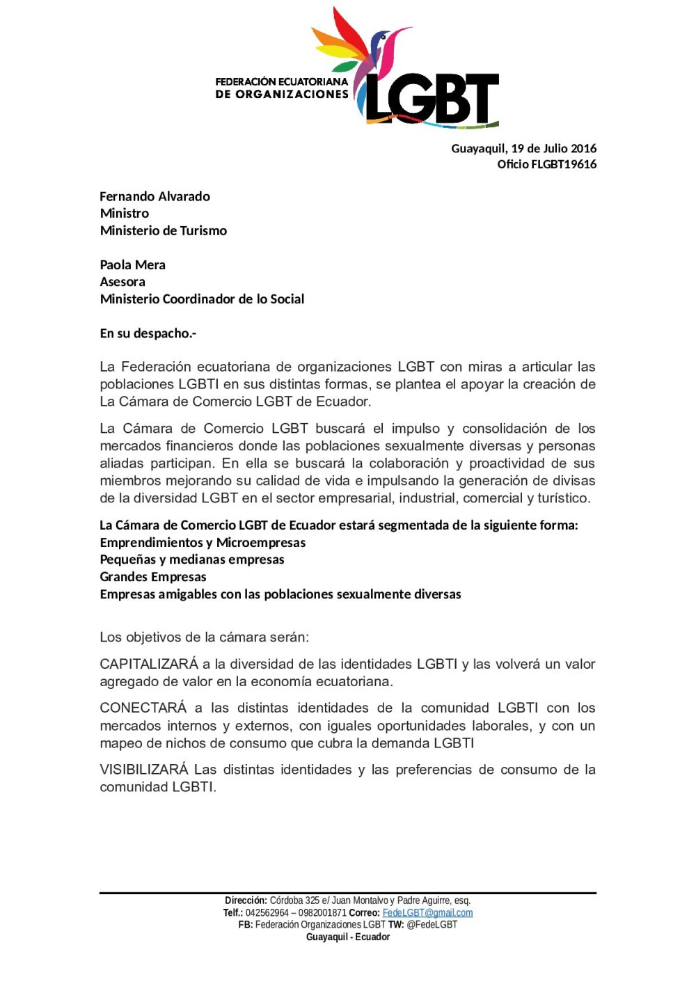 Camara de Comercio LGBTI de Ecuador