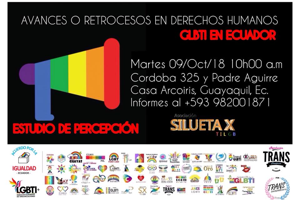Estudio de percepcion de avances o retrocesos en derechos humanos lgbt ecuador 2018 - asociacion silueta x - federacion ecuatoriana