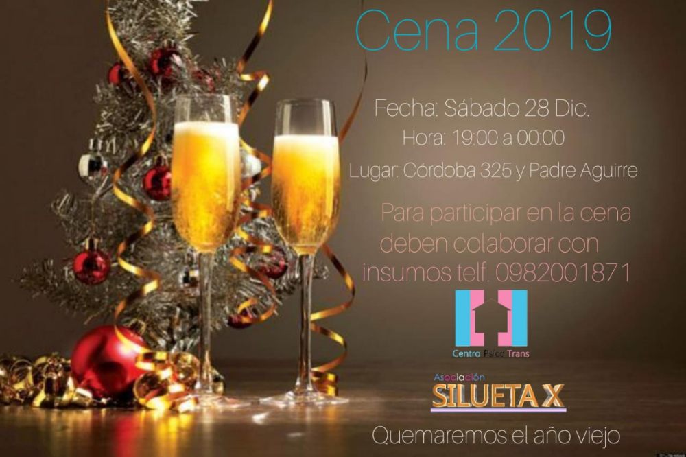 Cena de fin de año comunitaria del Centro Psico Trans by Silueta X 2019 - Cena Navidad
