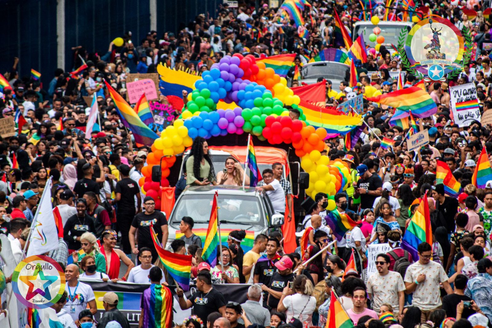 Marcha del Orgullo Guayaquil LGBT 2022 en el centro de la ciudad